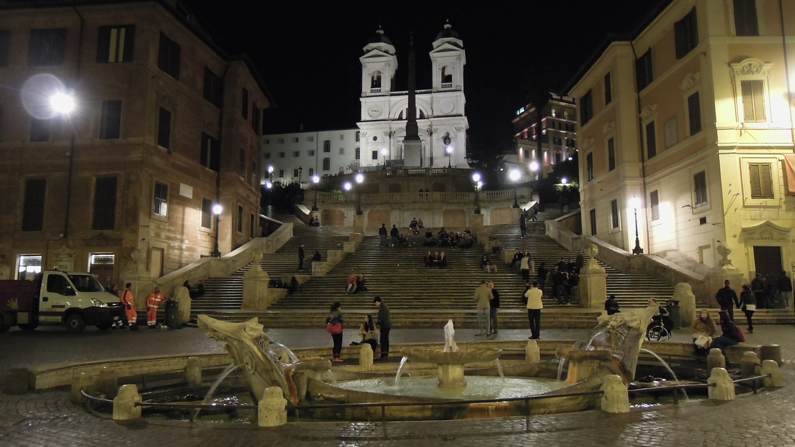 The Spanish Steps at night, Rome, Lazio