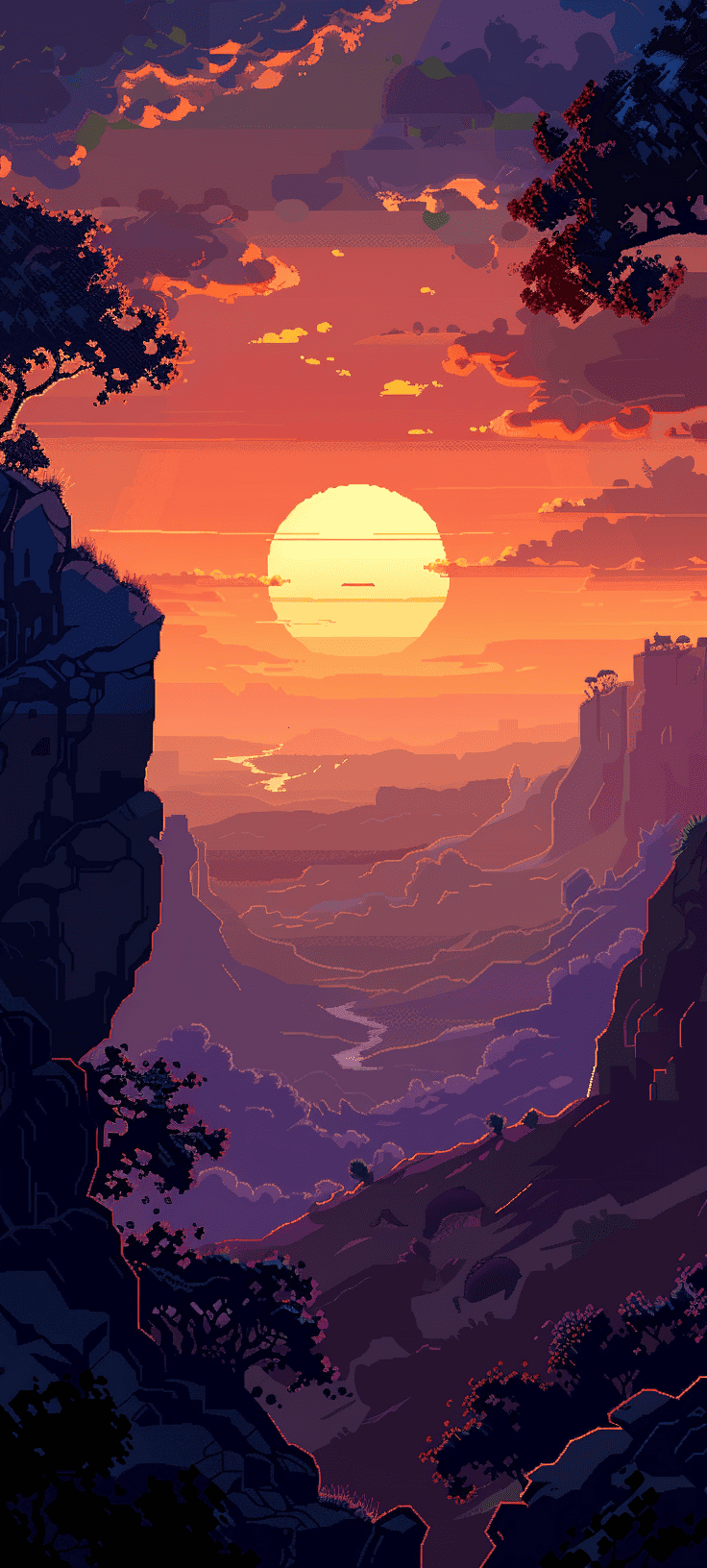 Pixel Art Phone Wallpaper