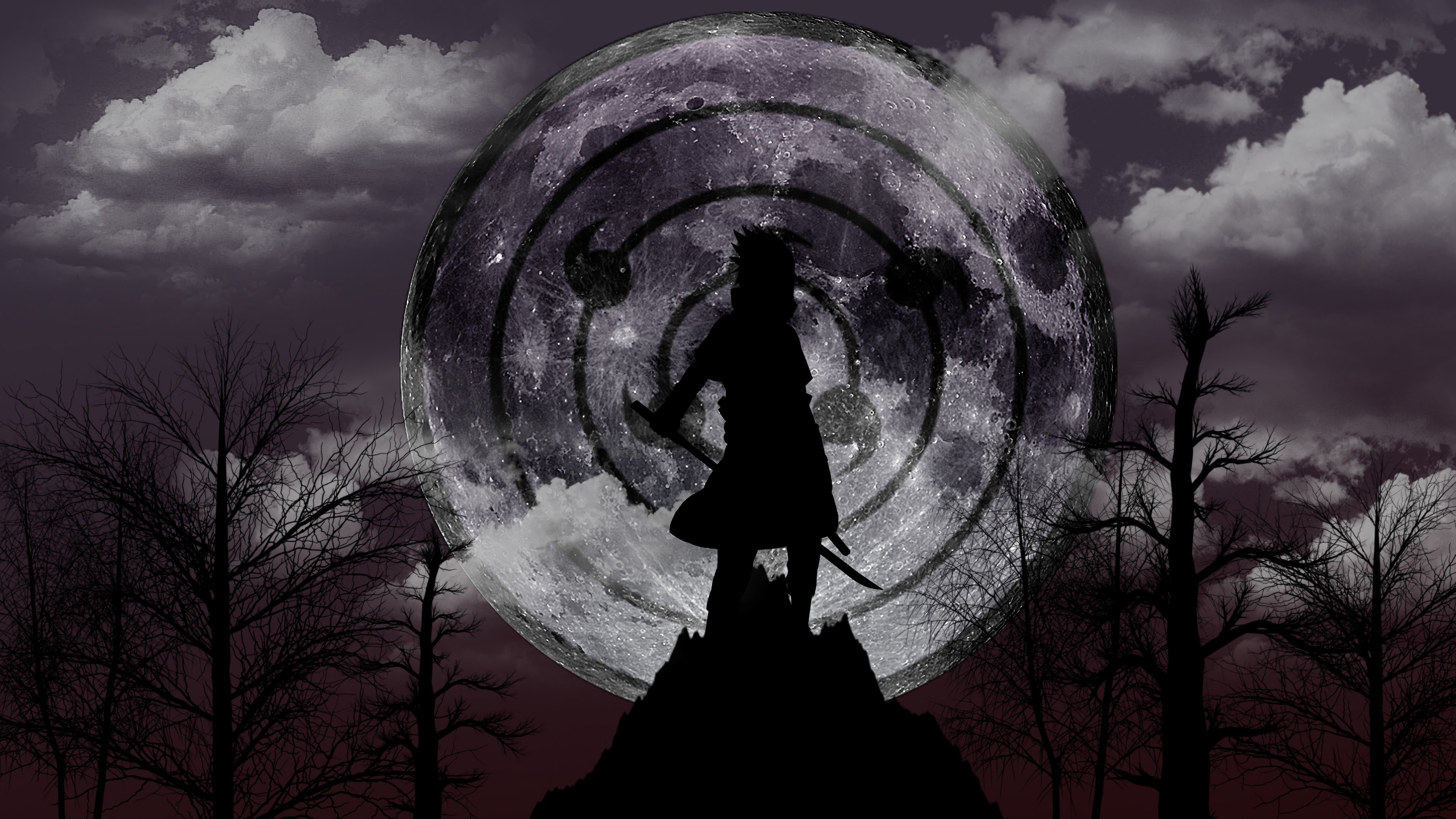 Sasuke Uchiha Rinnegan Sharingan Anime Wallpaper 4k for Desktop