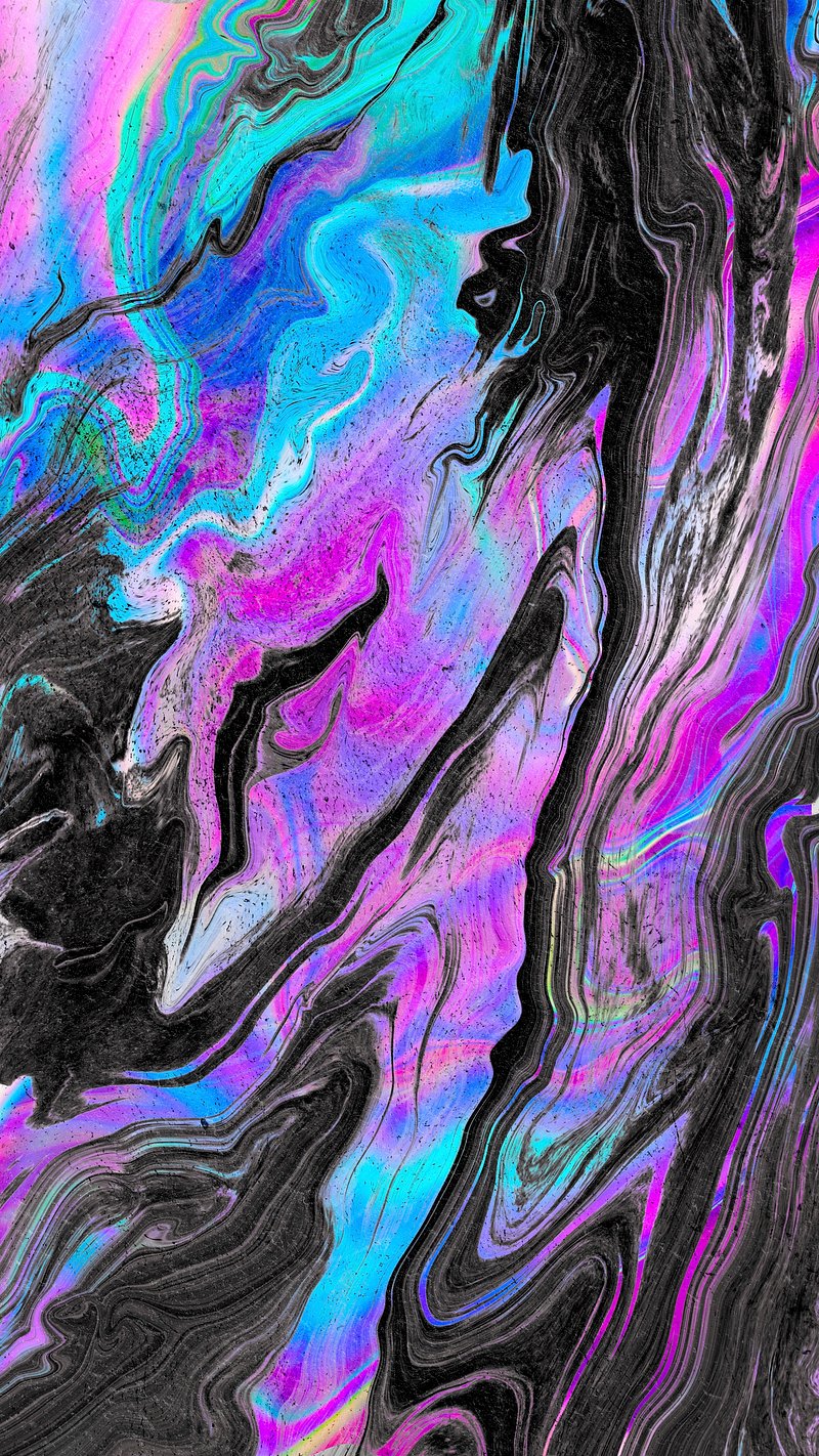 Vibrant colorful fluid art mobile