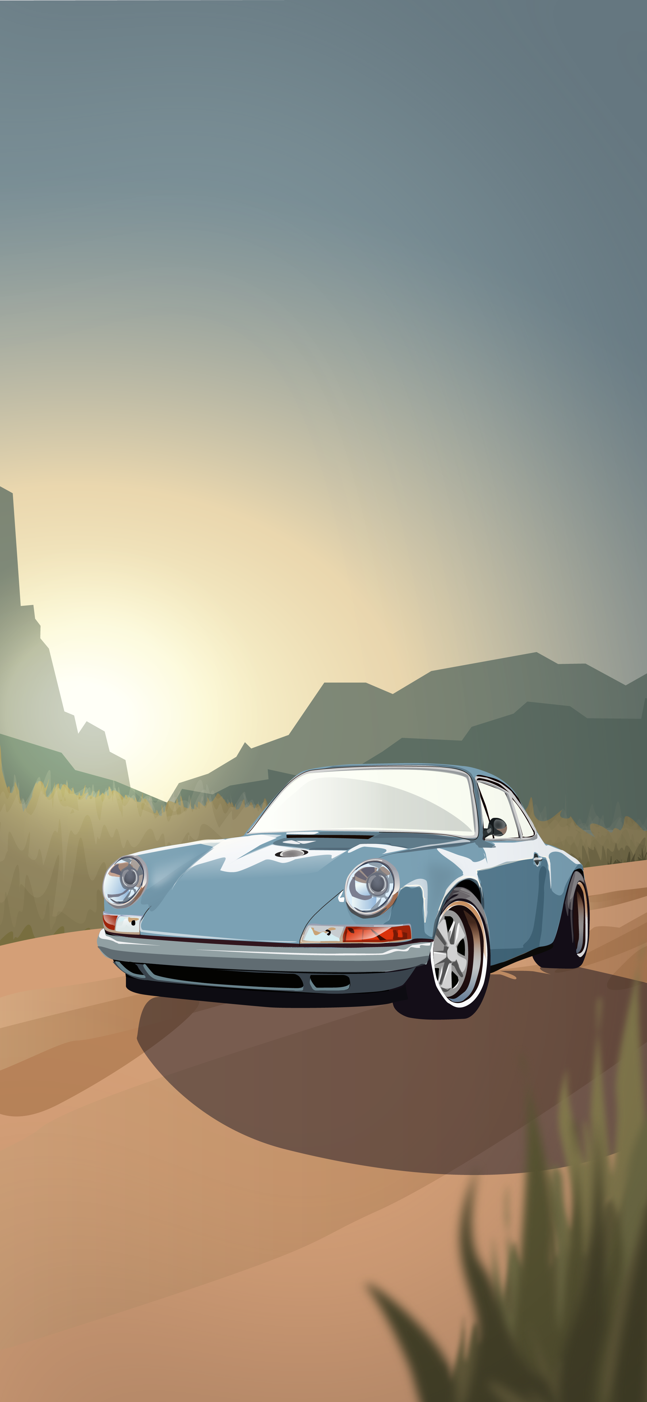 Porsche car landscape ! made to be a