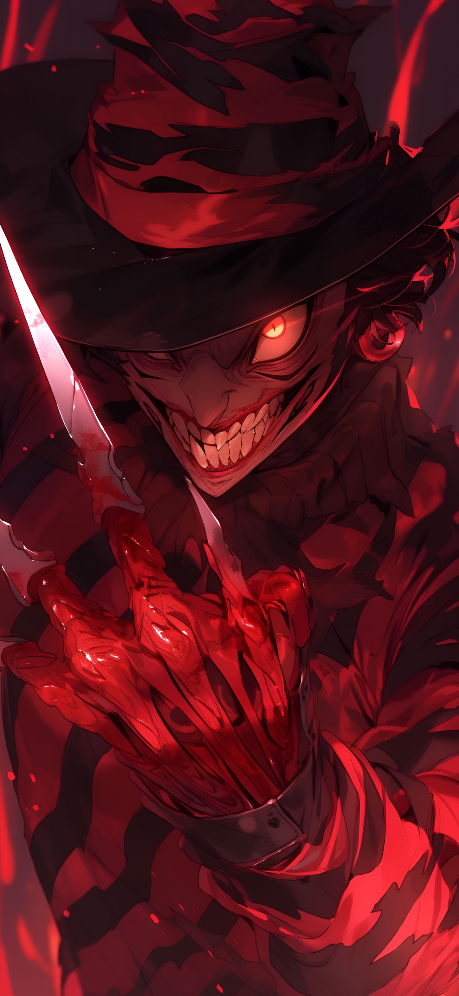 Halloween Freddy Krueger Red Wallpaper