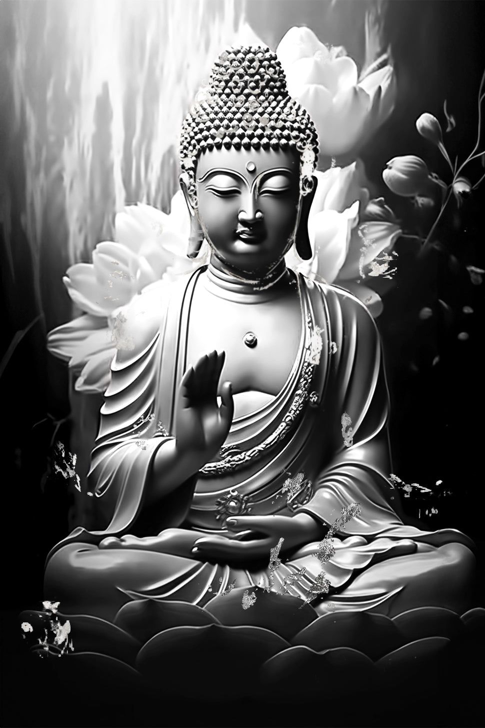 Buddha Glass Wall Art 32x48