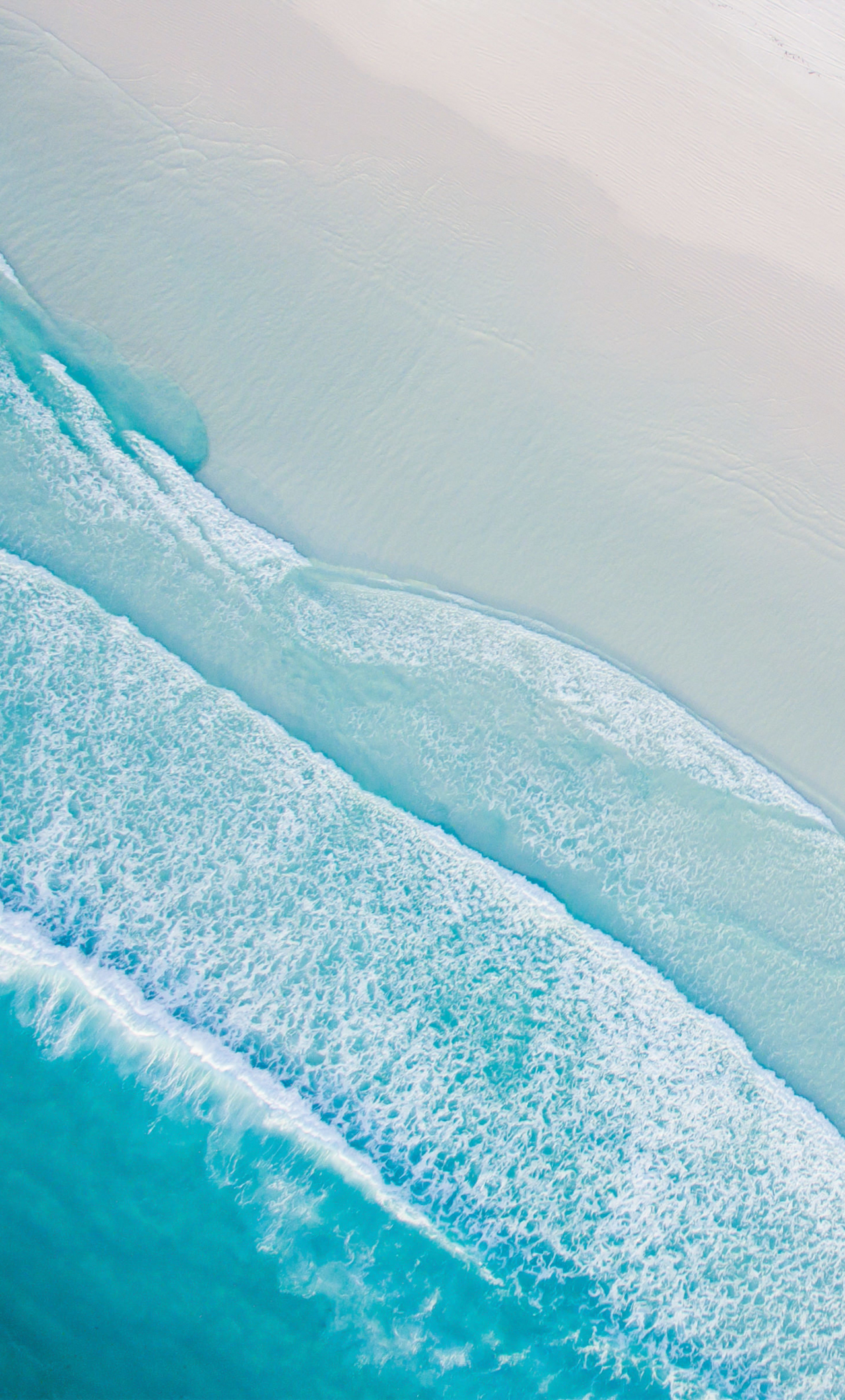 wallpaper 1280x2120 beach, aerial view