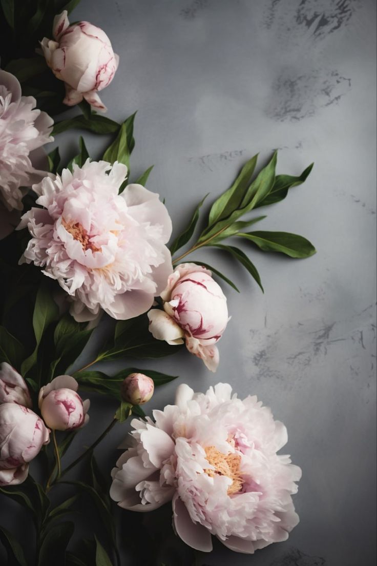 Wallpaper on the Phone. Peonies