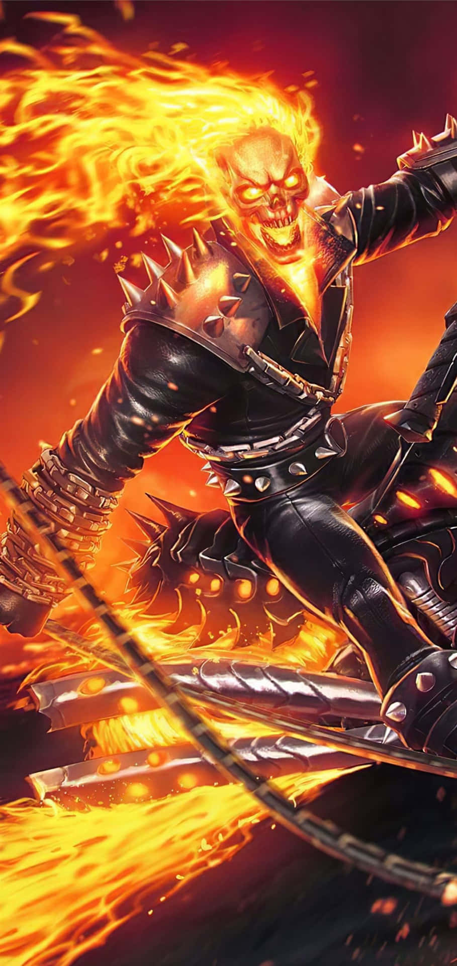 Johnny Blaze Summoning the Ghost Rider