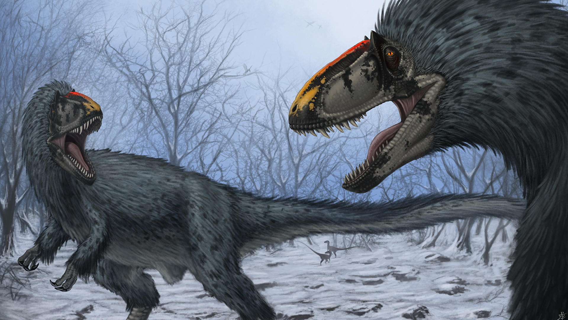 Dinosaurs Yutyrannus 2 Pictorial art