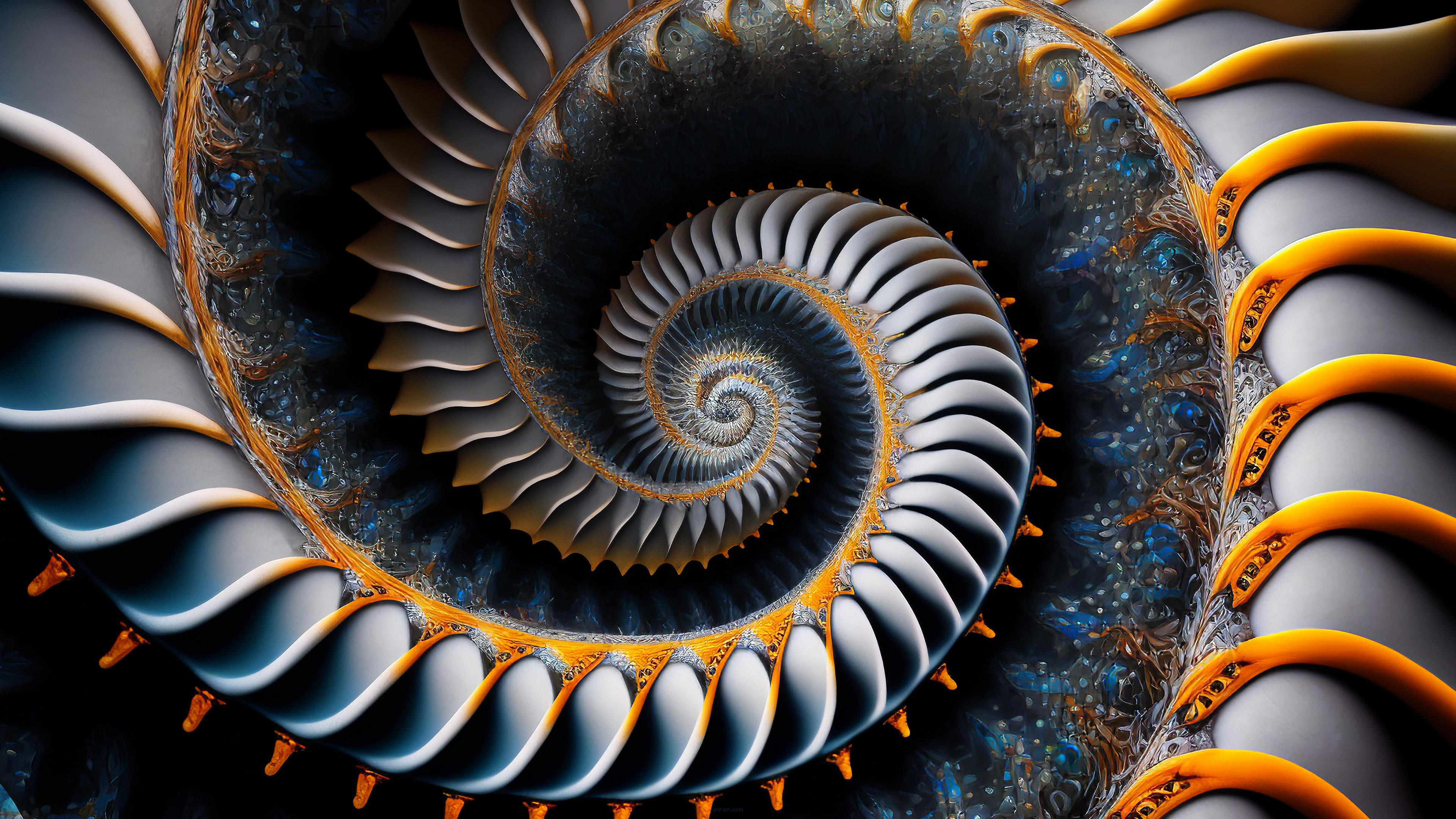 Fibonacci Spirals 4K [3840x2160] by a.i
