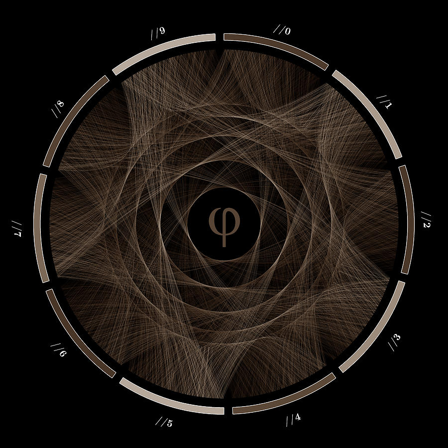 Flow of golden ratio Digital Art