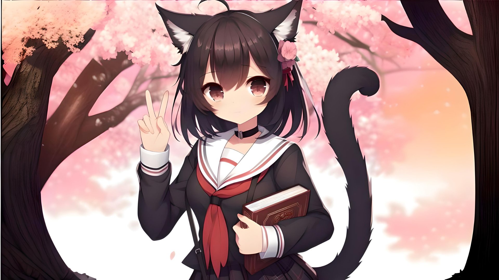 Download AI Art Cat Girl Anime Girl