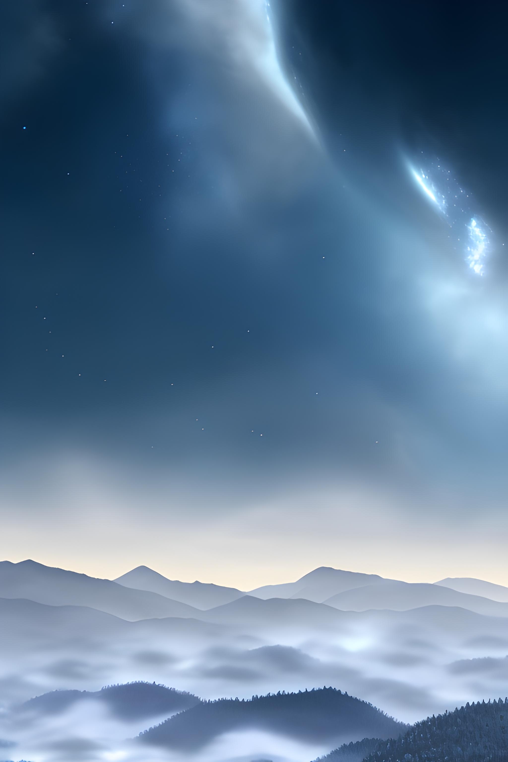 Dark blue sky filled with real stars