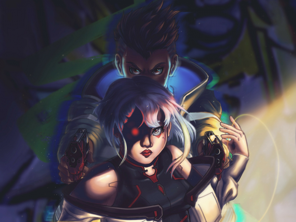 Wallpaper lucy and david, cool art