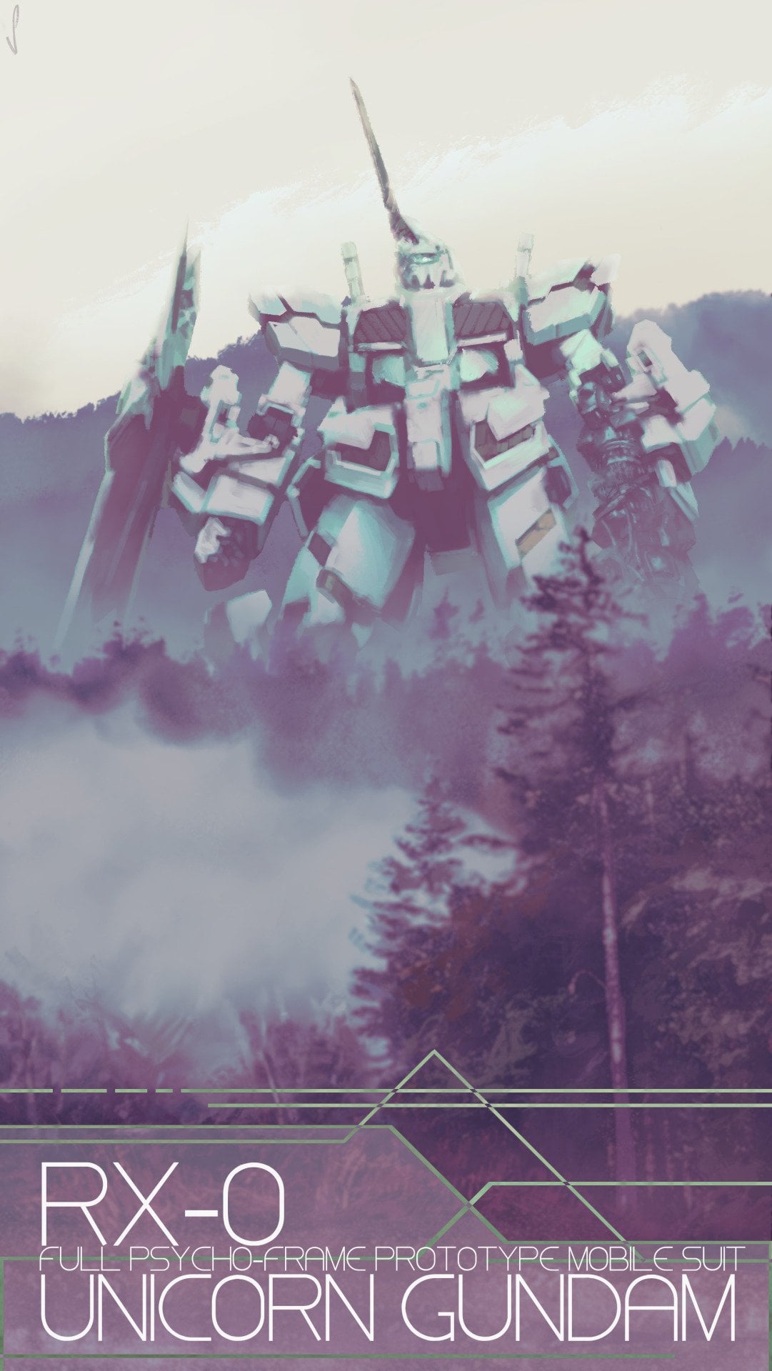 Unicorn Gundam fan art//iphone
