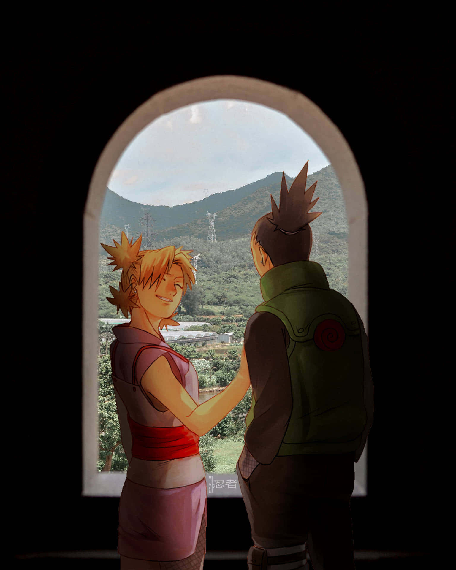 Naruto posing confidently Wallpaper