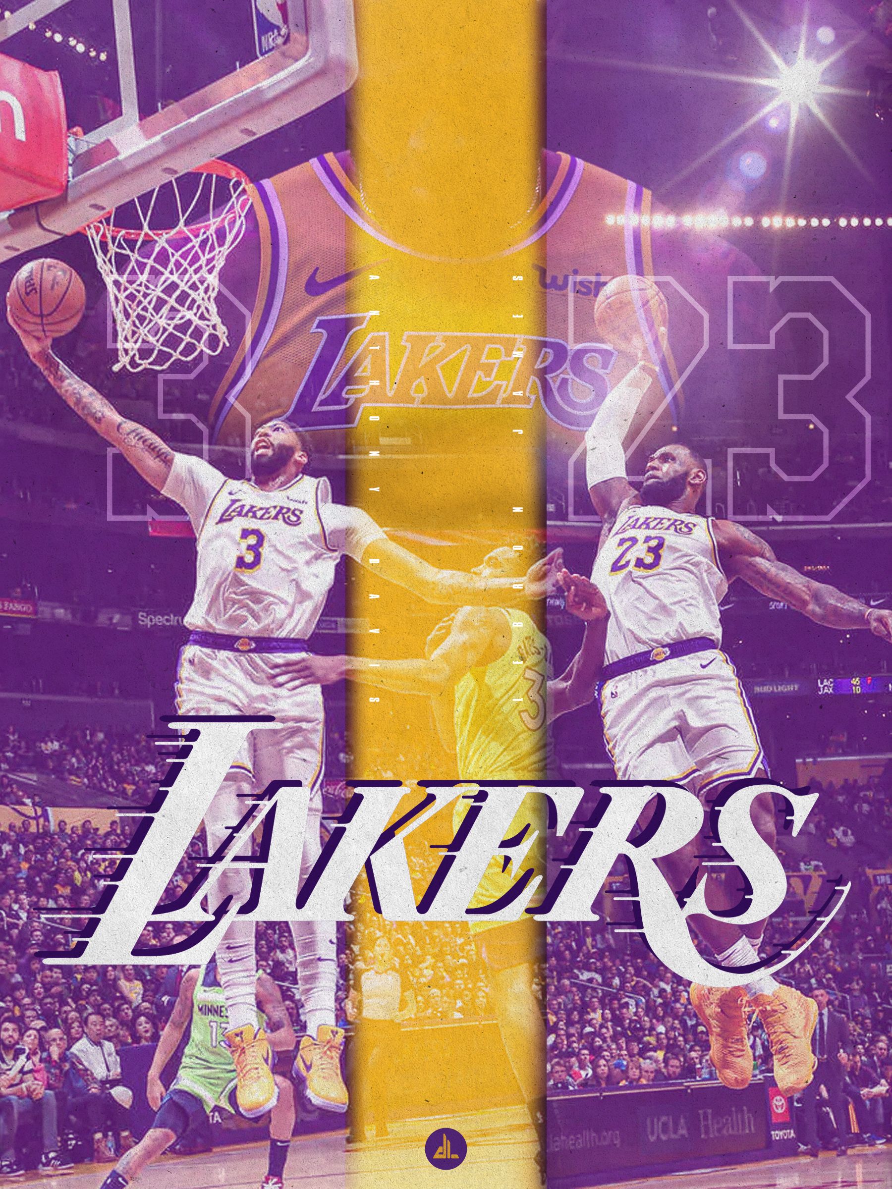 Los Angeles Lakers Dynamic Duo Poster