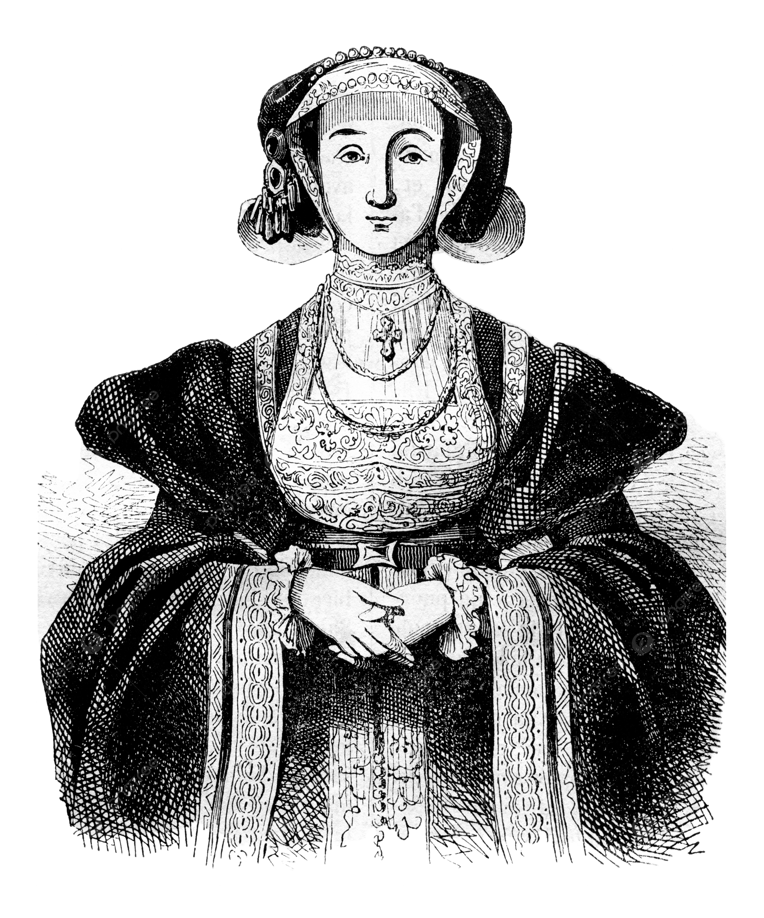 Vintage Engraving Of A Portrait