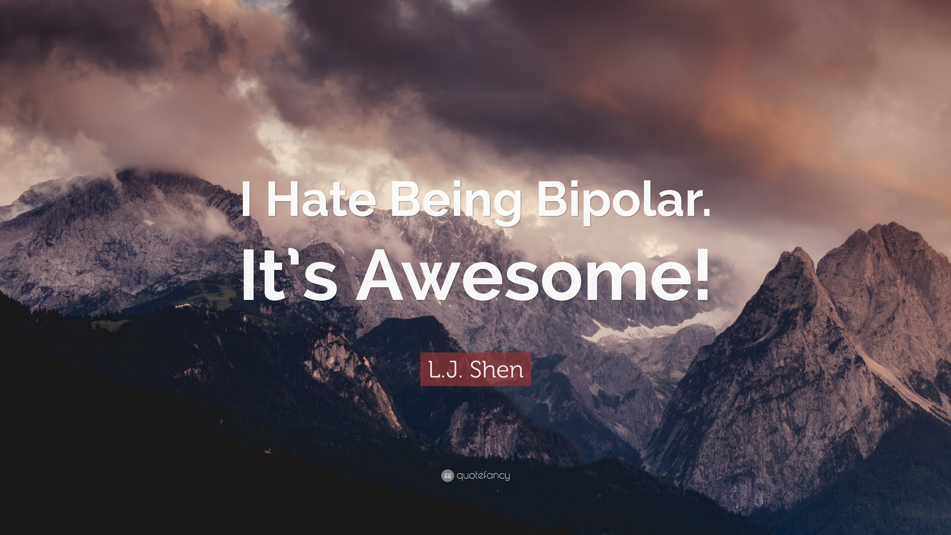 L.J. Shen Quote: “I Hate Being Bipolar