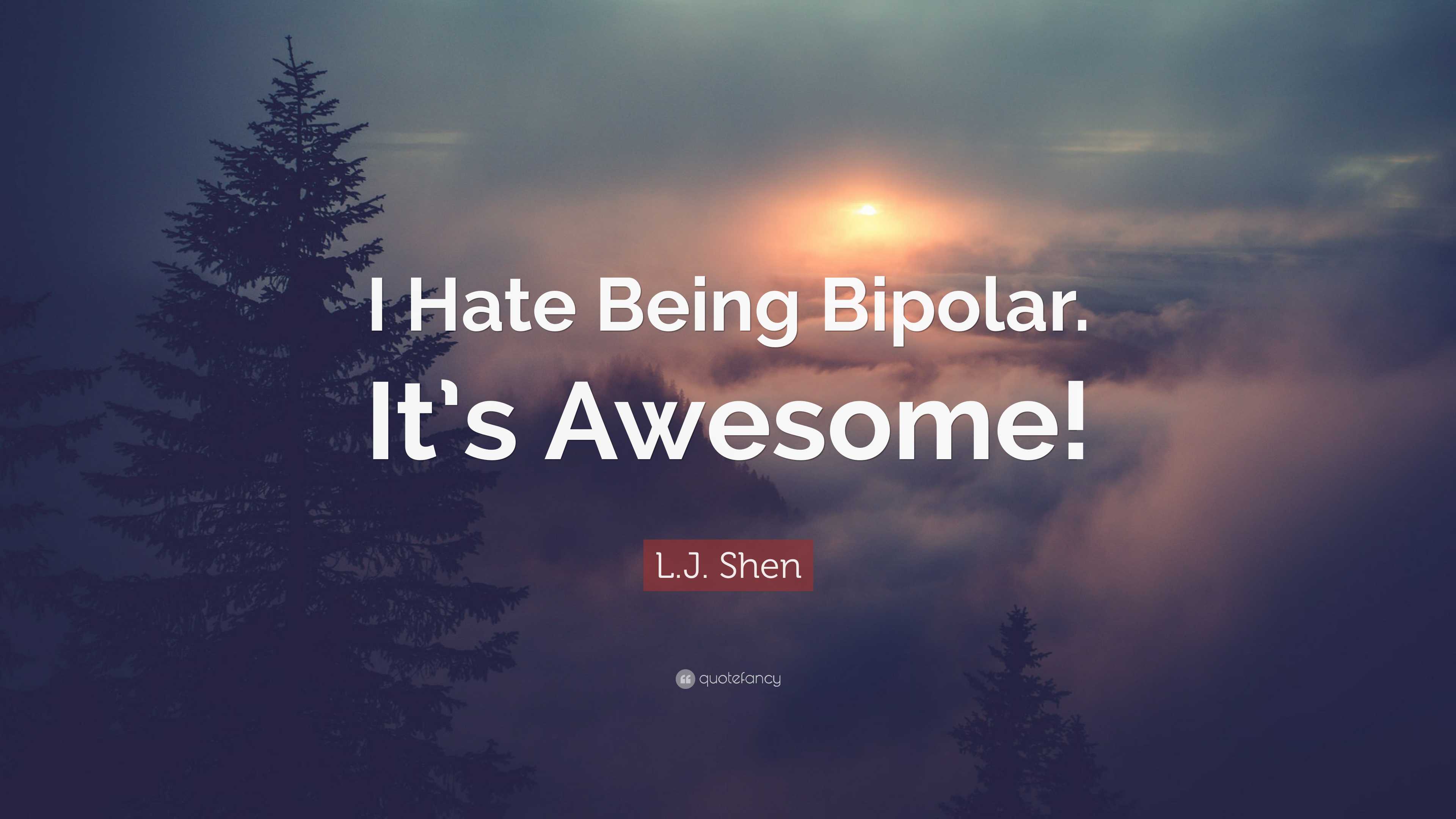 L.J. Shen Quote: “I Hate Being Bipolar