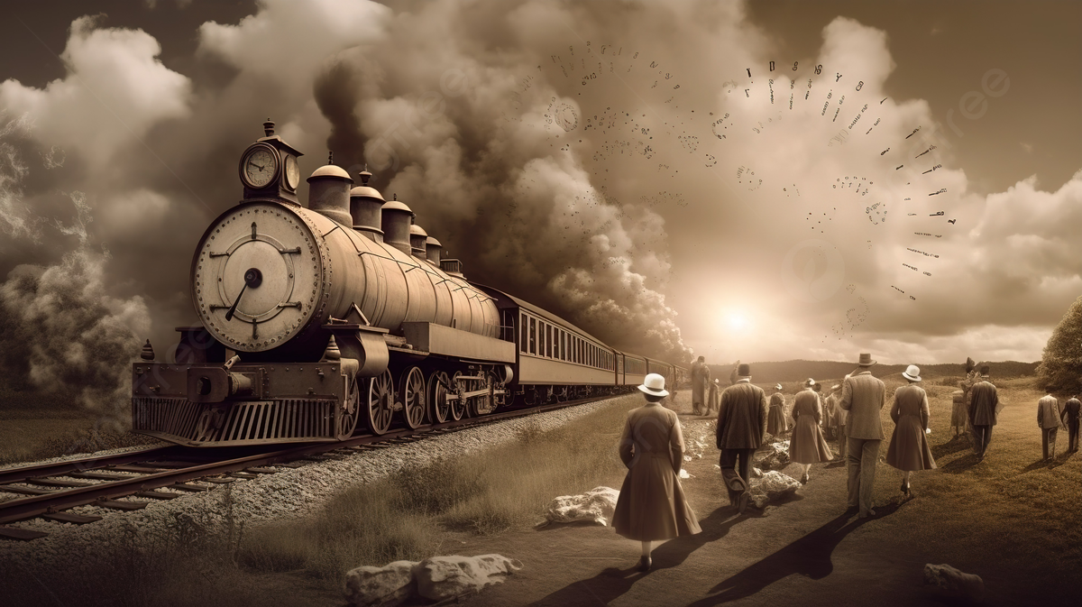 Vintage Train Is On Fire With People