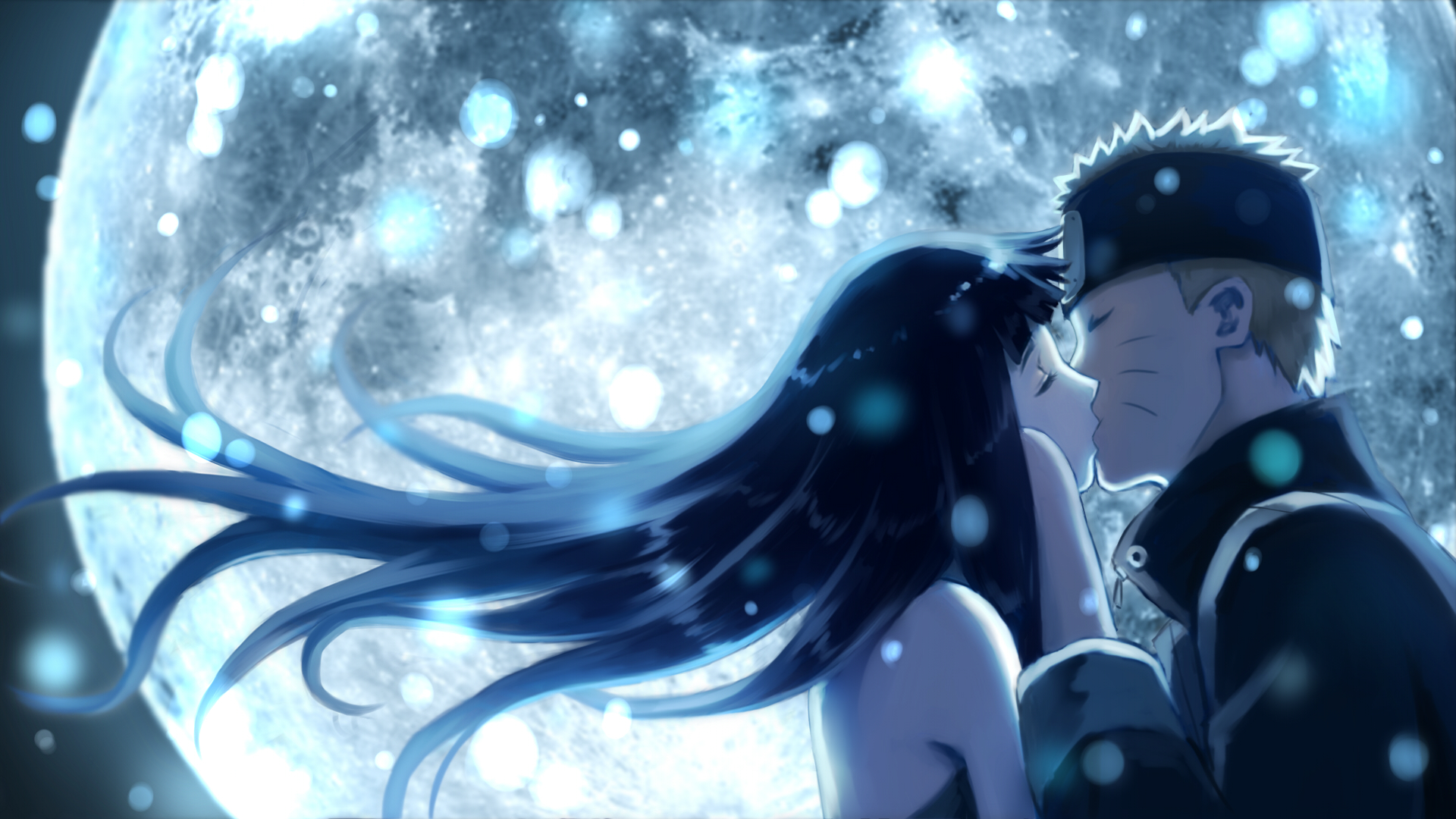 Hinata Moonlight Kiss HD Wallpaper