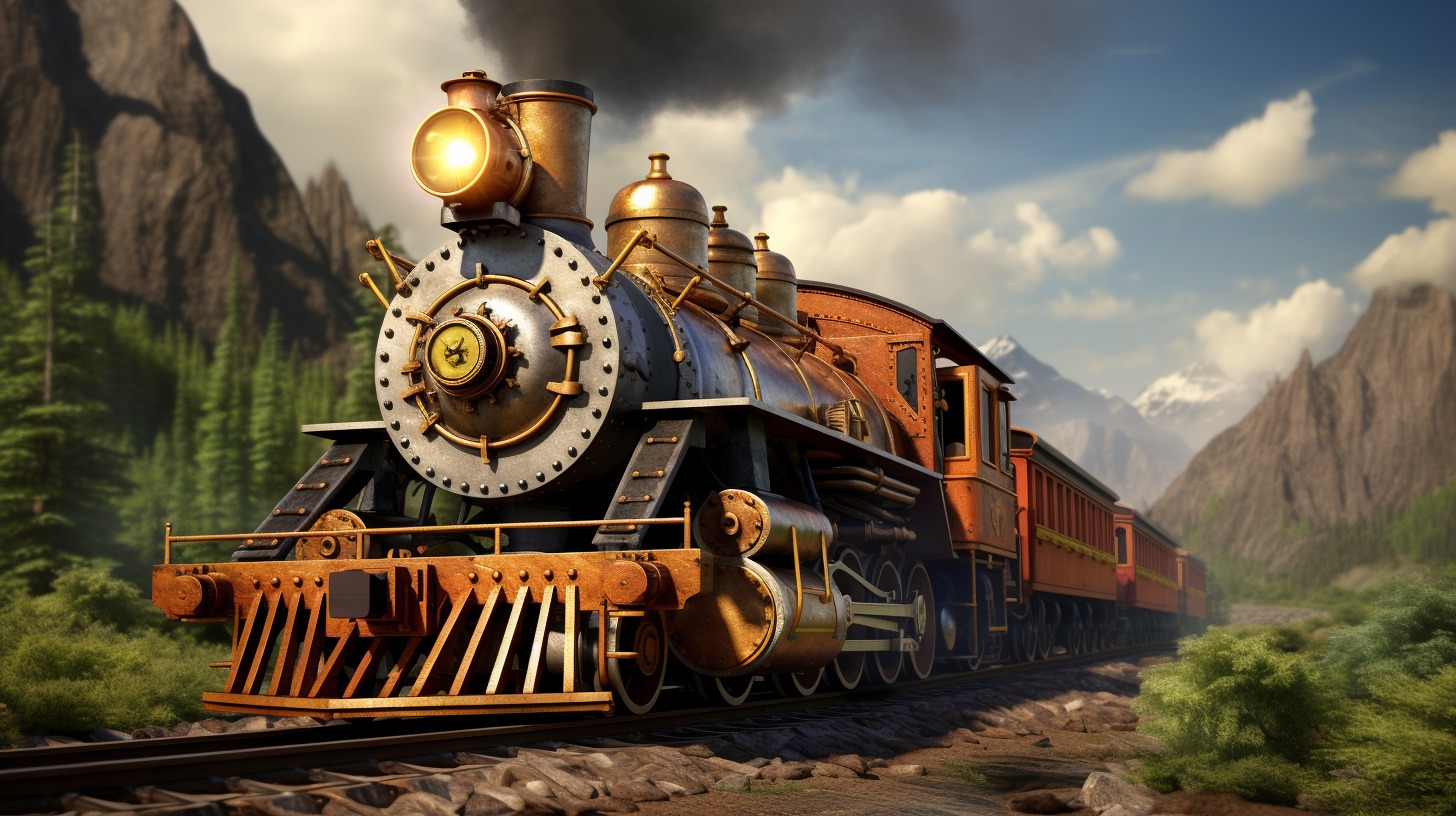Timeless Train Vintage Wallpaper