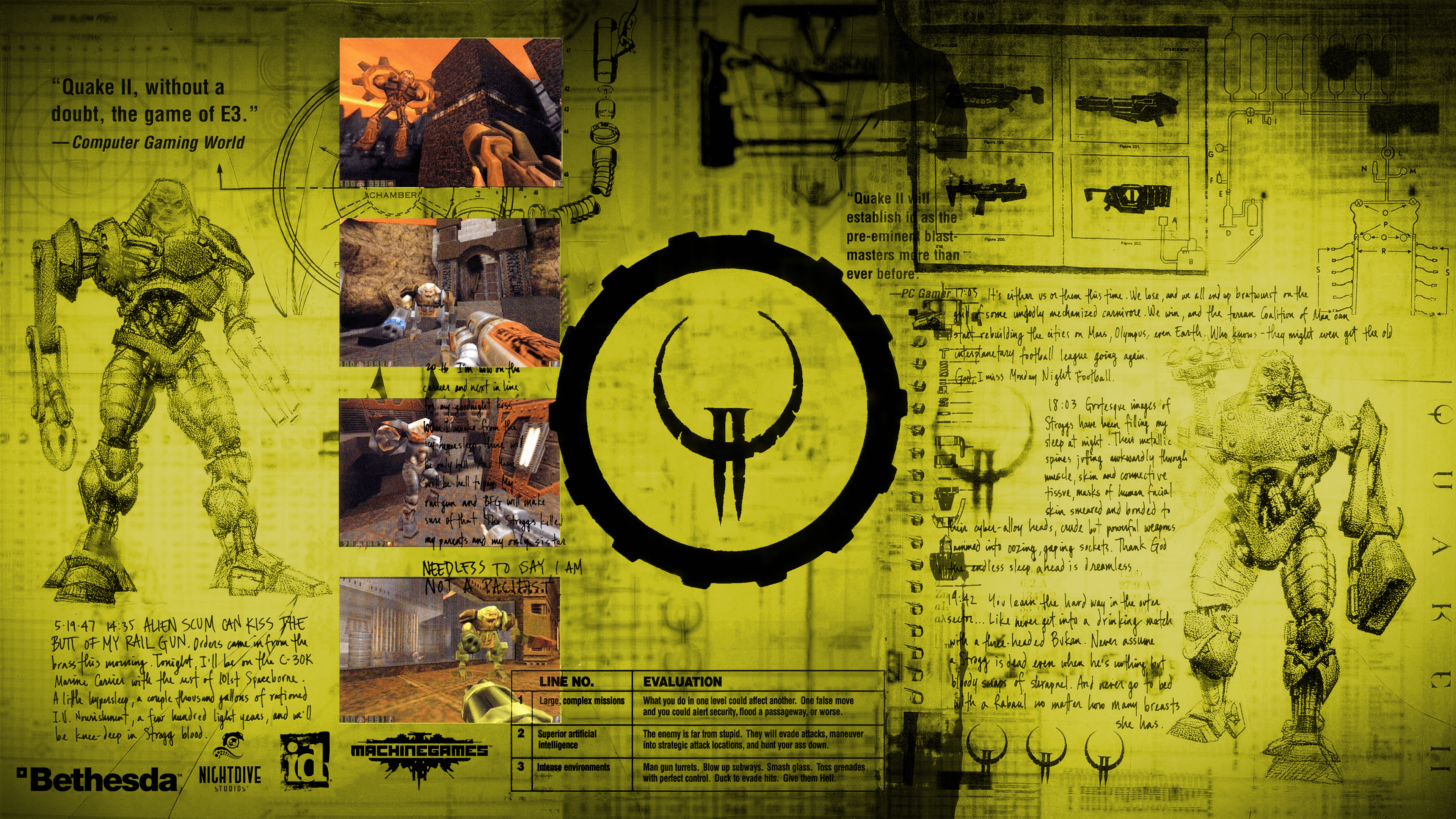 Quake II Wallpaper based on the classic