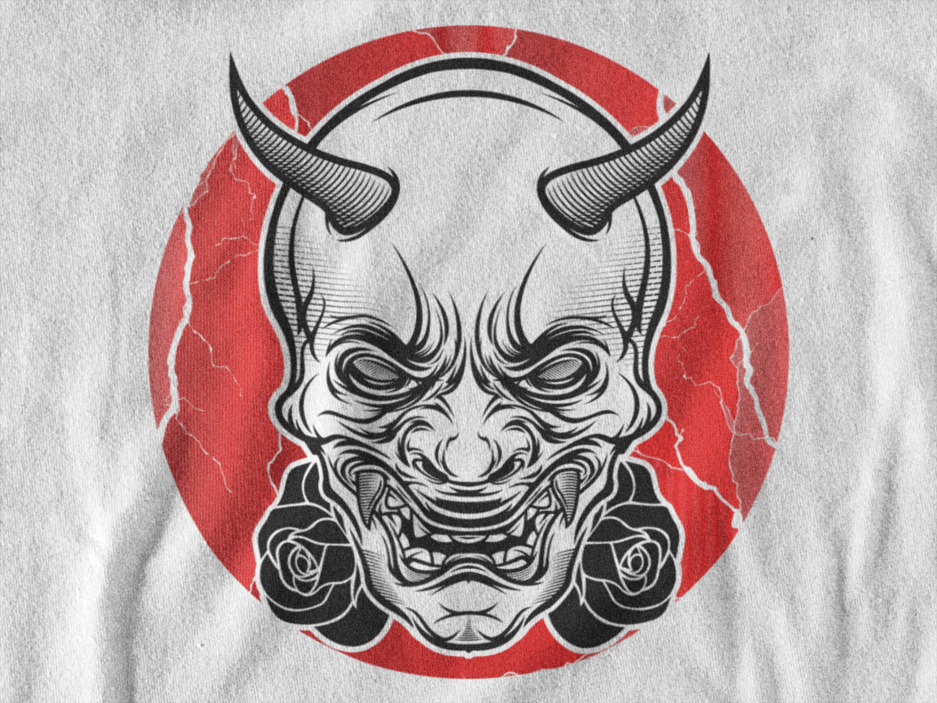 Traditional Oni Mask Adorned
