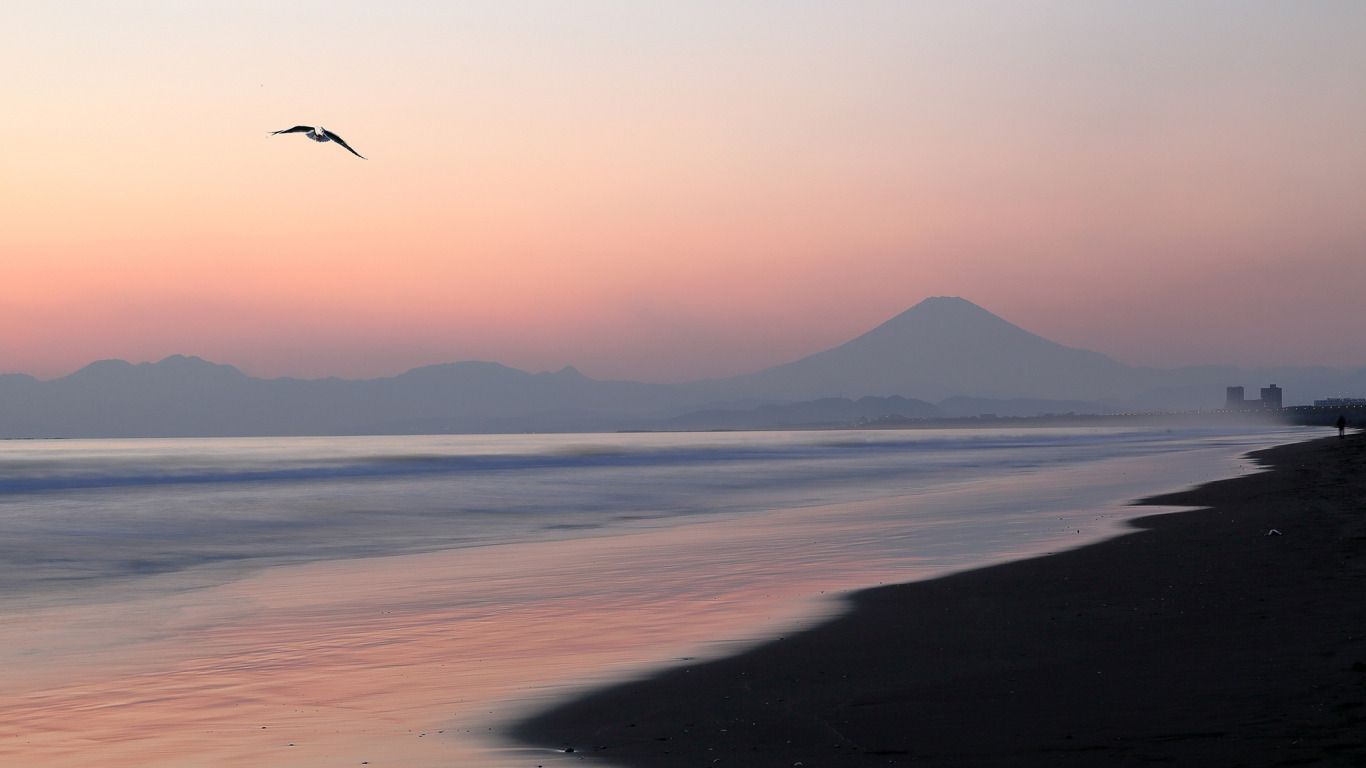 Download wallpaper sea, beach, the sky