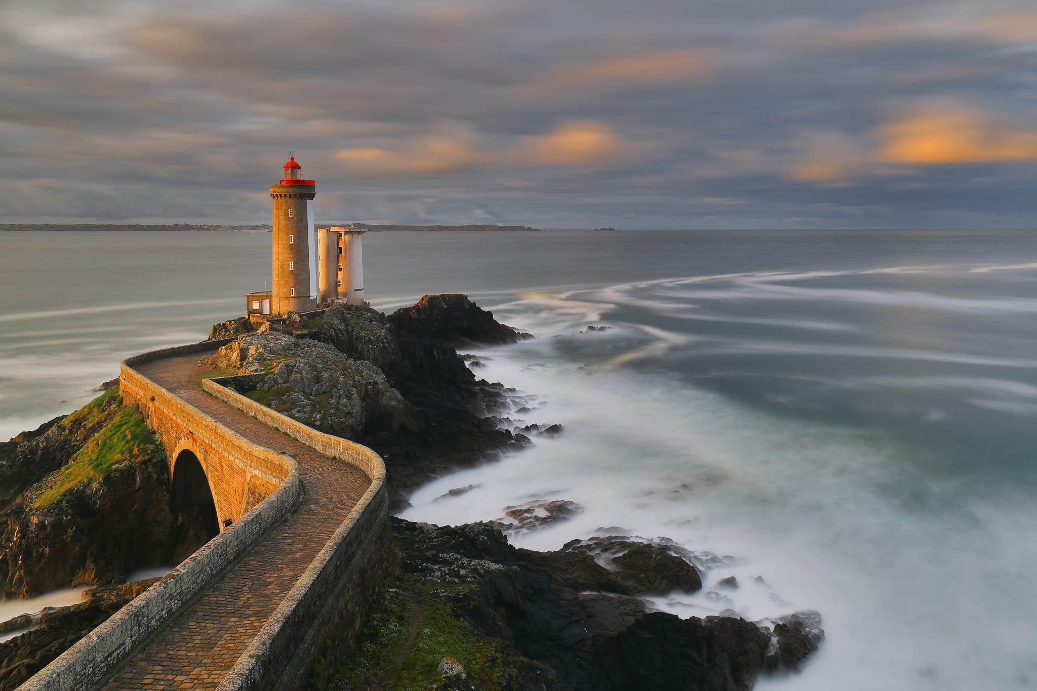Wallpaper coast, France, lighthouse
