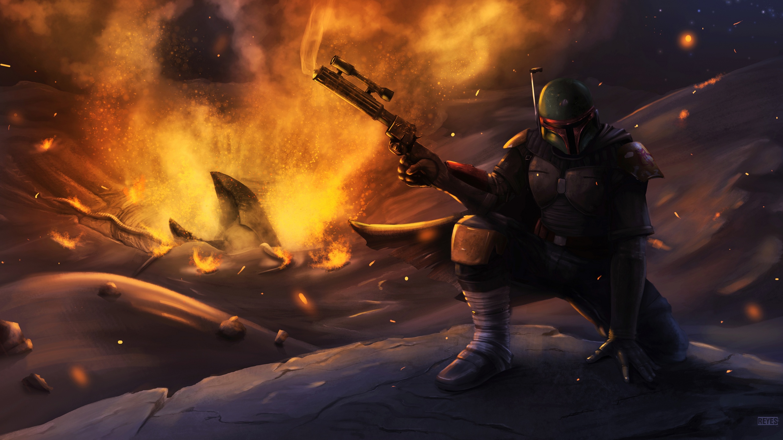 Boba Fett Wallpaper 4K, Bounty hunter