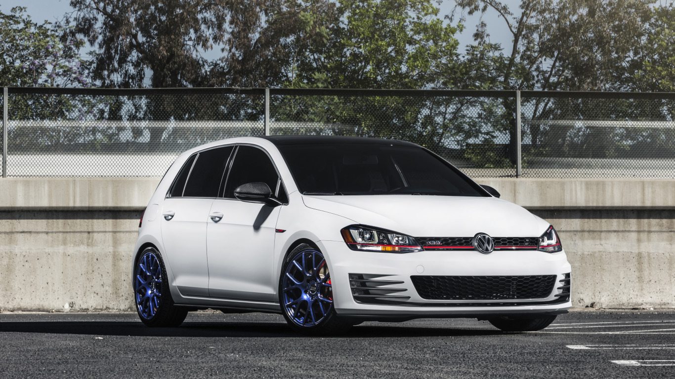 wallpaper Volkswagen, Blue, golf