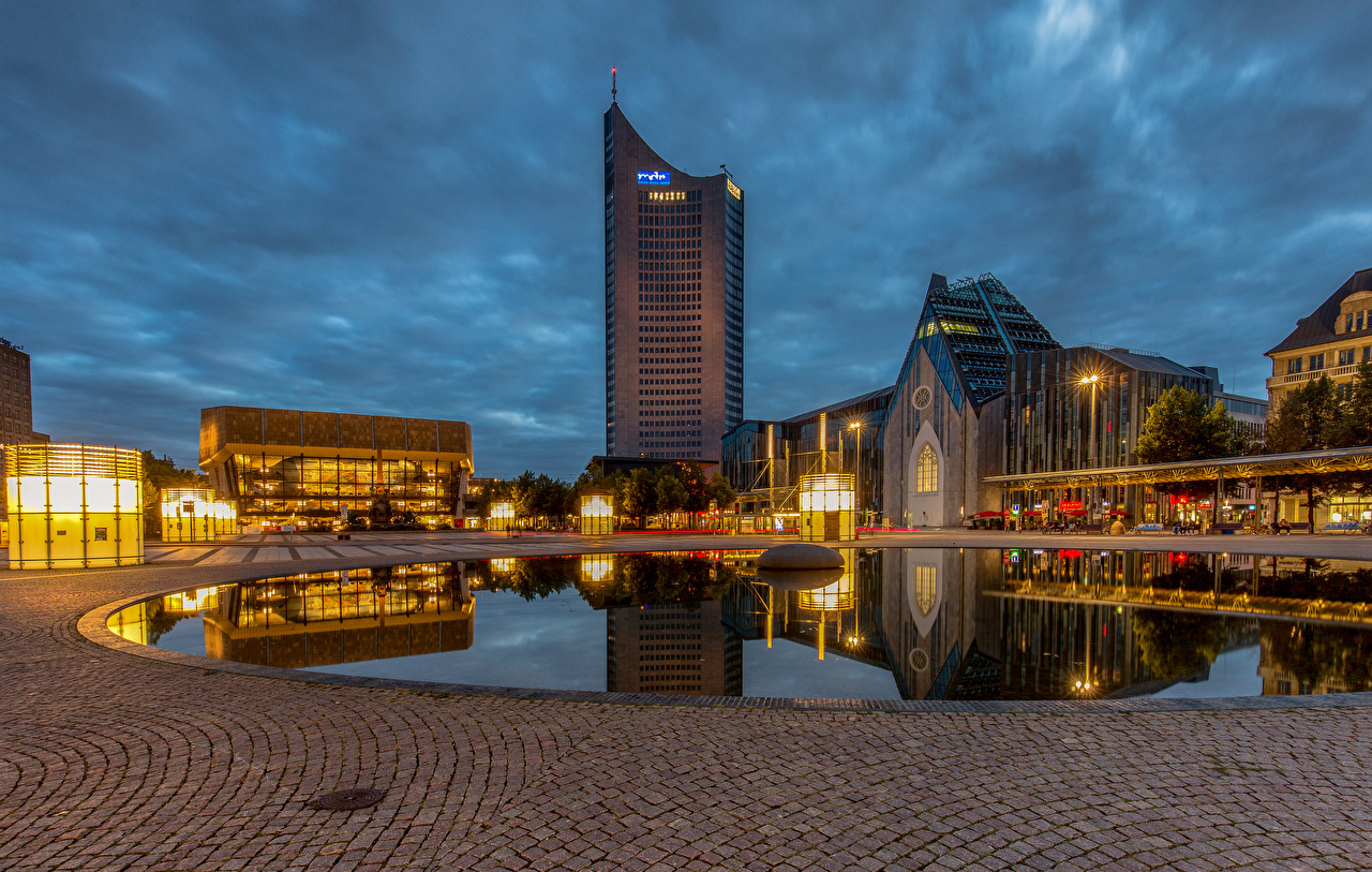 image Germany Town square Leipzig