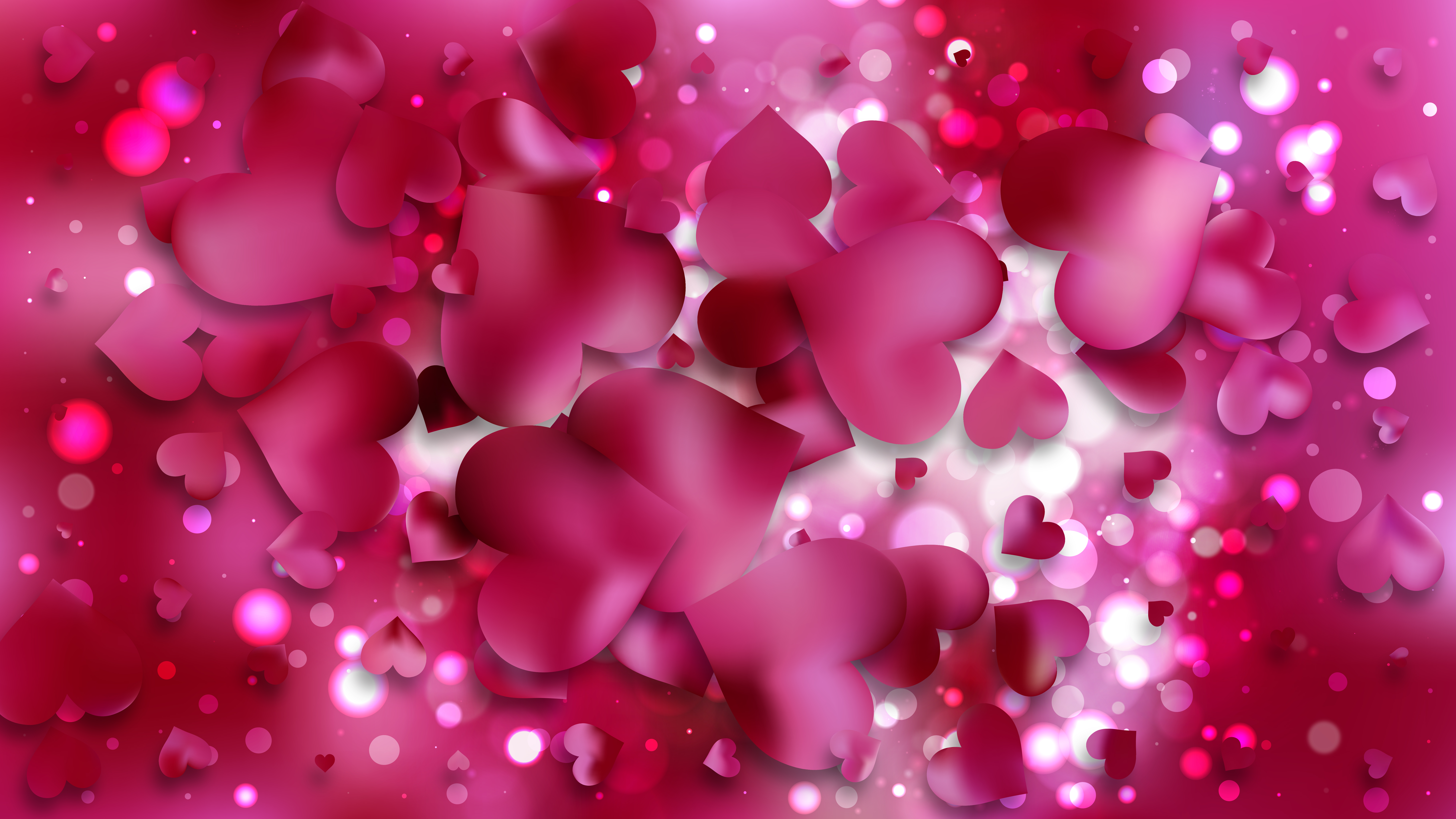 Pink Heart Wallpaper Background Vector Art