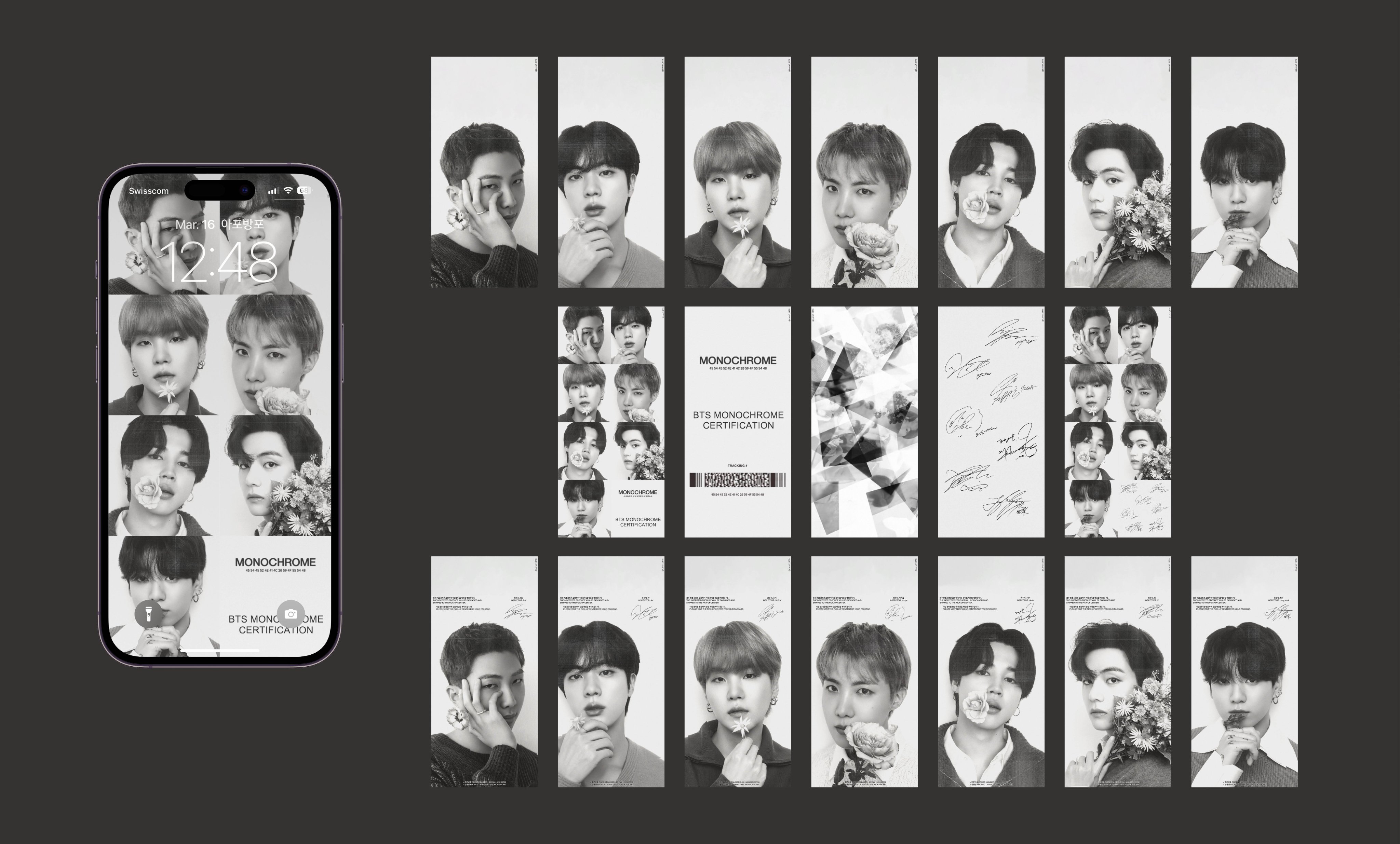 BTS IS COMING ETERNAL YOUTH MONOCHROME