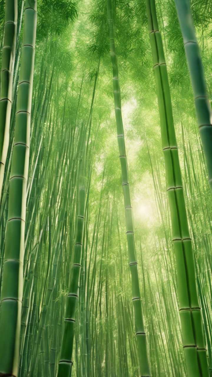 A bamboo forest with filtered light