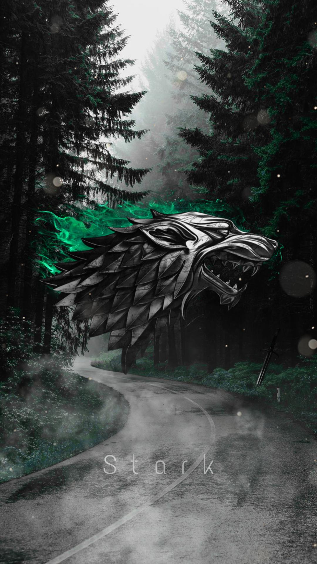 Made a House Stark wallpaper, im pretty