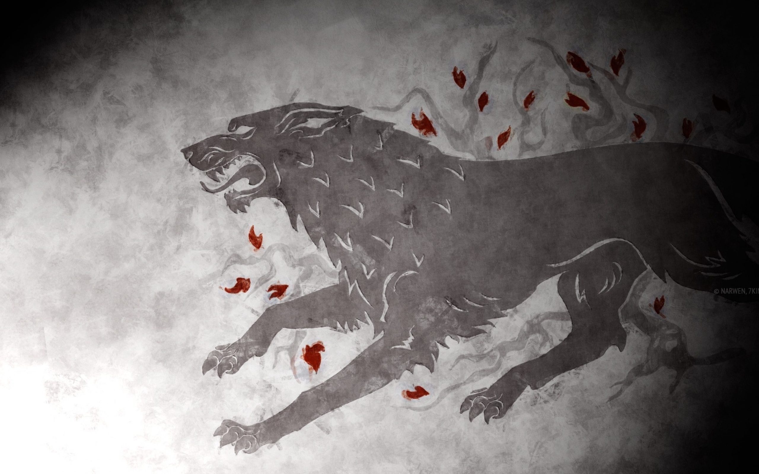 Wallpaper wolf, coat of arms, Game