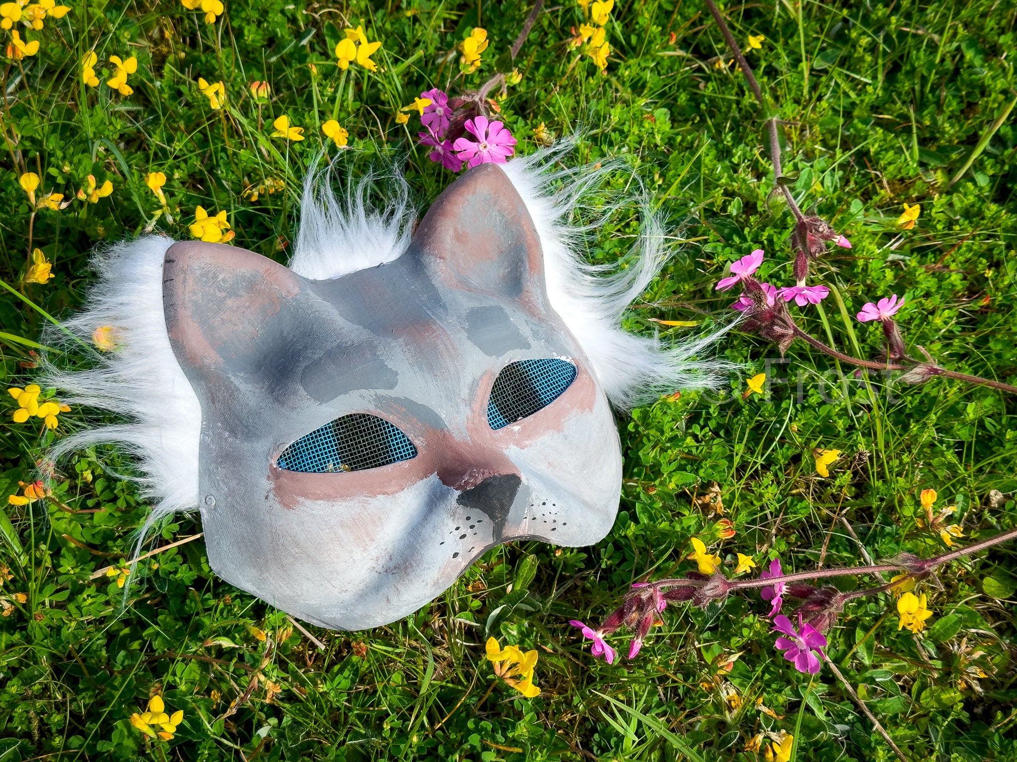 Therian Mask Light Grey Wolf With