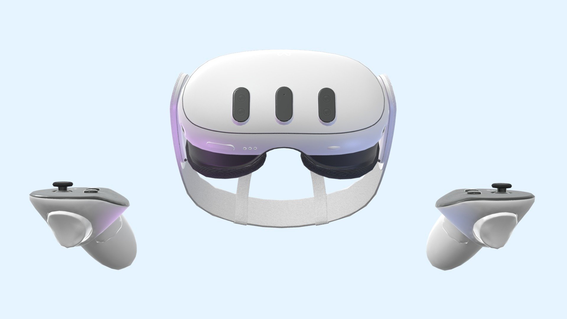 Meta Quest 3 Low Poly Oculus Quest