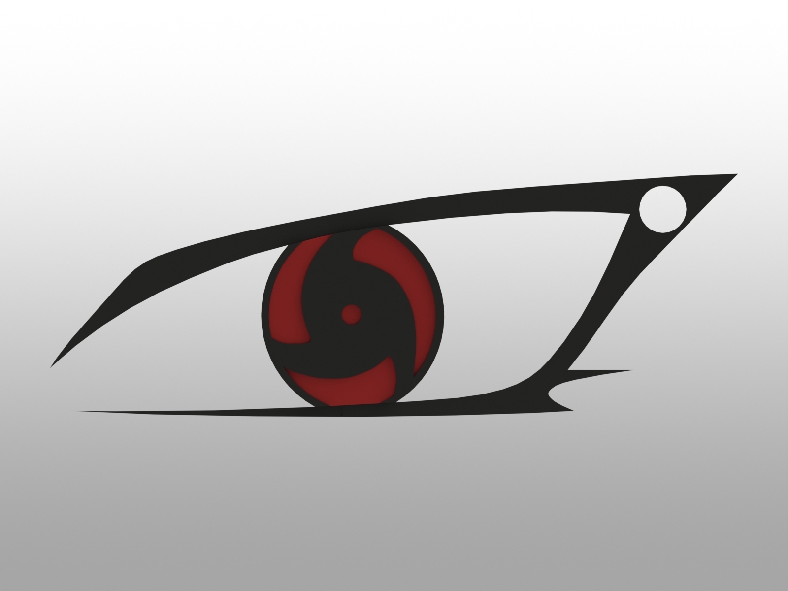 Free 3D file itachi sharingan keychain