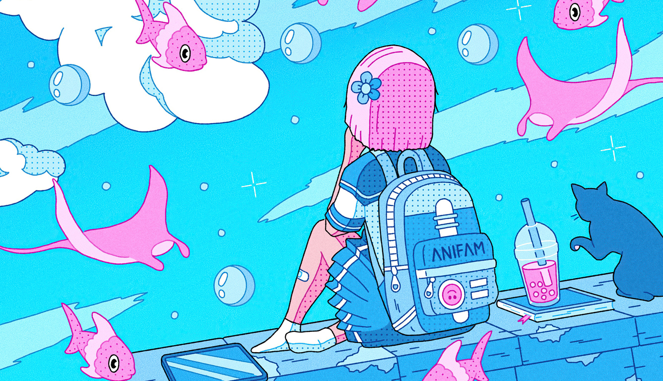 Fish Land After School Laptop