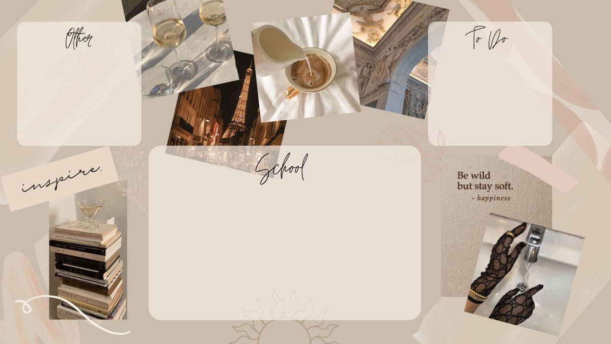 Beige Aesthetic Laptop HD Wallpaper