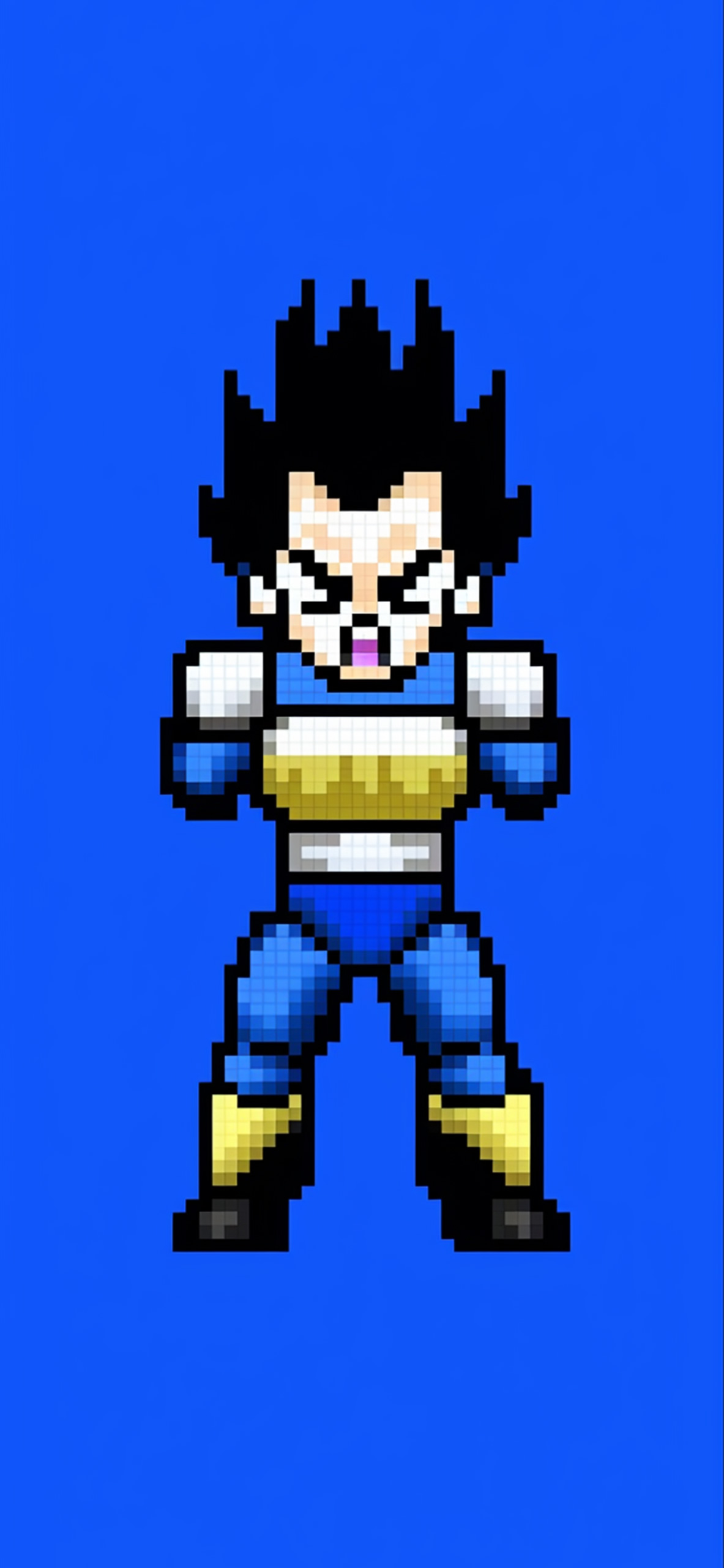 Dragon Ball Vegeta Blue Pixel Wallpaper
