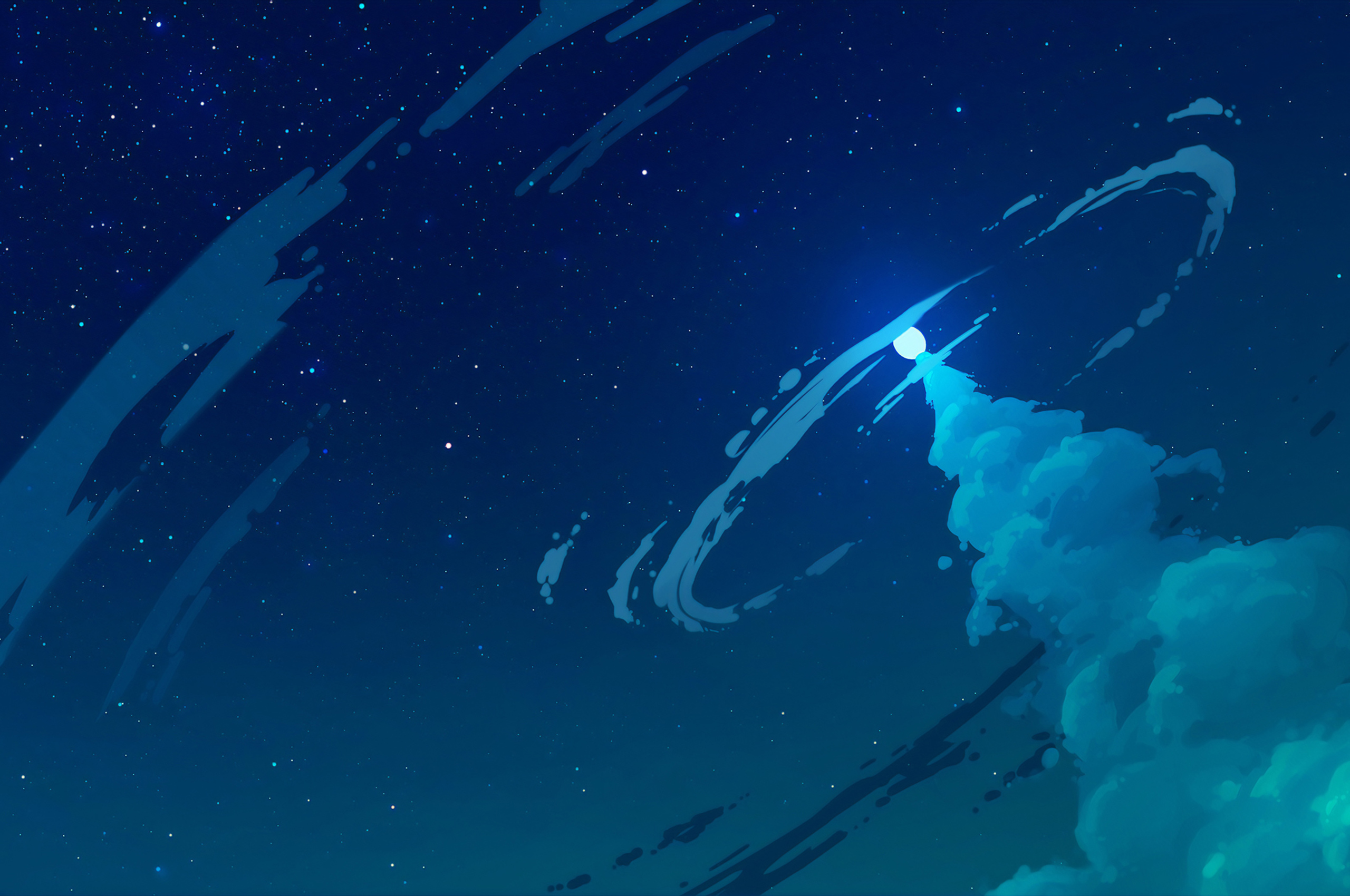 Blue Sky Clouds Digital Art