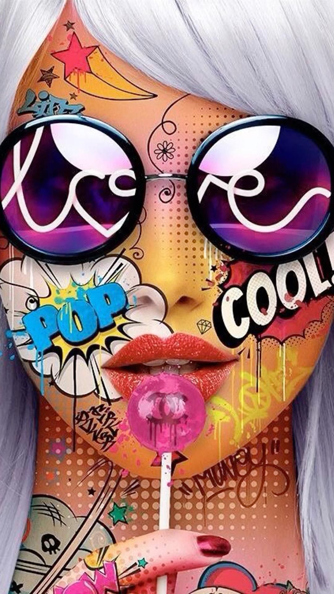 Pop Art / 4k free wallpaper for iPhone