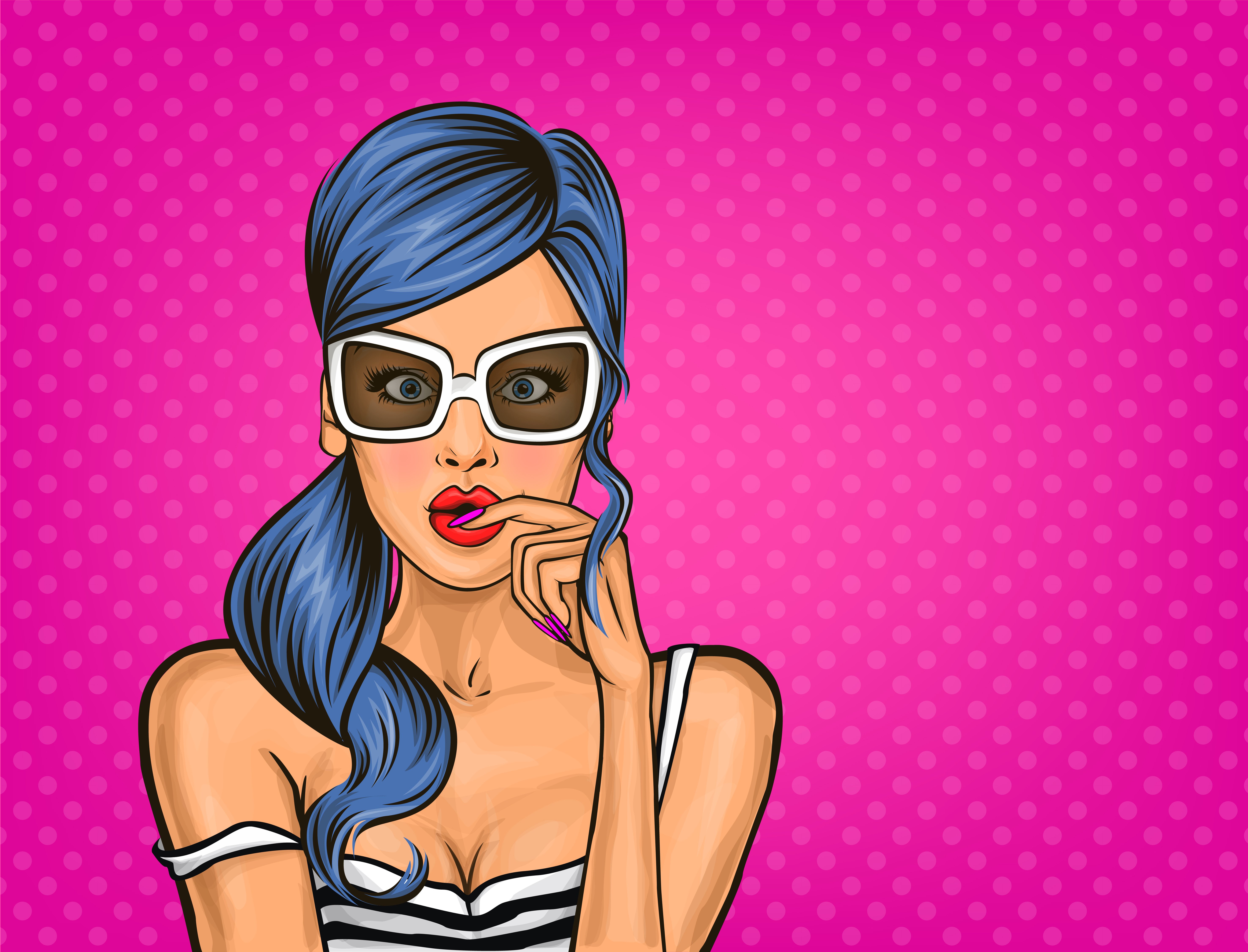 Pop Art Beauty HD Desktop Wallpaper