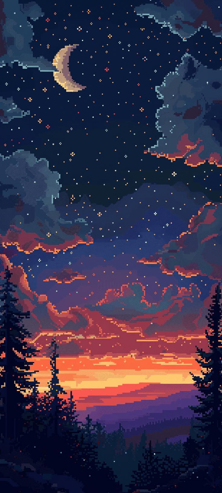 Pixel Art Phone Wallpaper