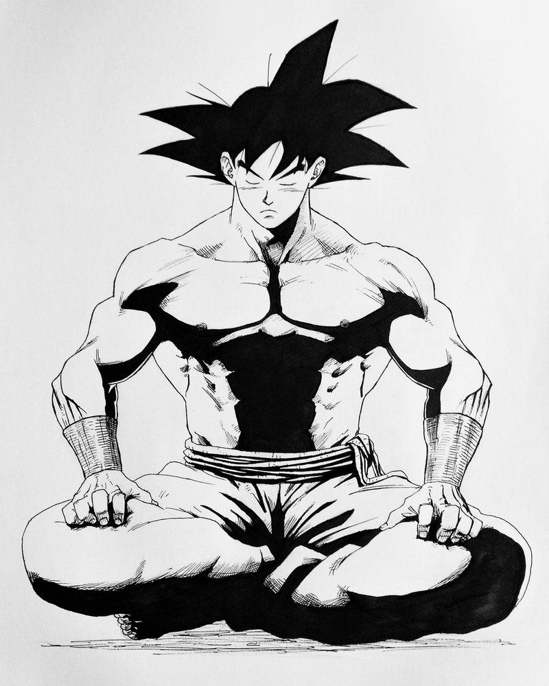 Son Goku Meditation By Darko Simple ART