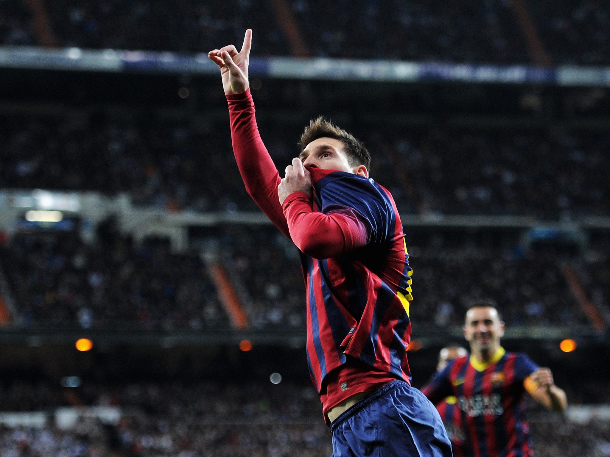 El Clasico, Lionel Messi stands