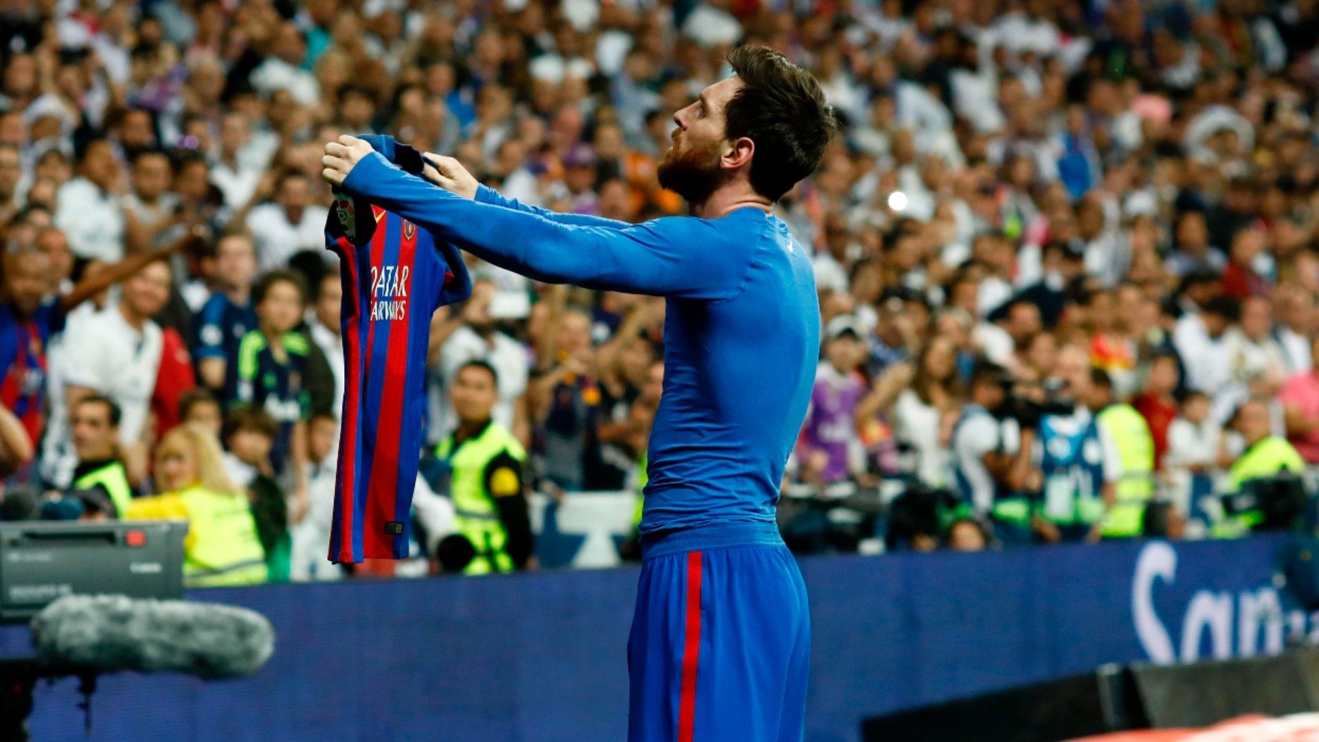 Lionel Messi celebration vs Real Madrid